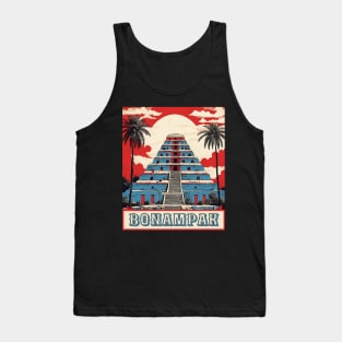 Bonampak Mexico Vintage Poster Tourism 2 Tank Top